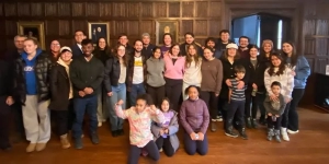 A groupfrom the Orthodox Volunteer Corps posing during their retreat at Saint Basil Academy