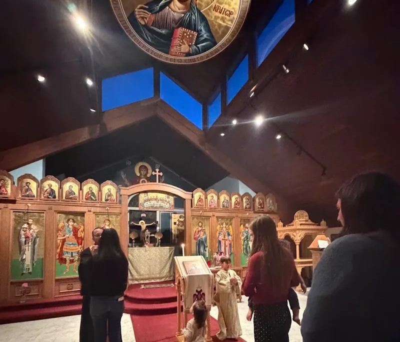 St. Anastasia Paraklesis Adults and children walking to the front of the front of the sanctuary participating in the St. Anastasia Paraklesis